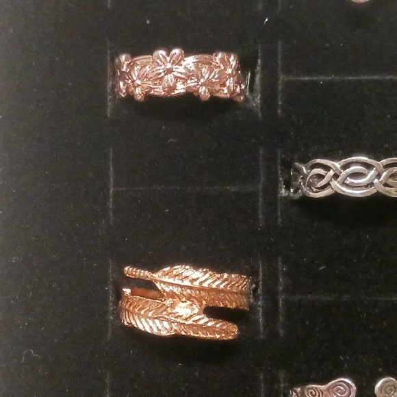 Lot of size 5 rings. 14 rings total. NWT. Rose gold, silver & yellow gold colors - Picture 8 of 14